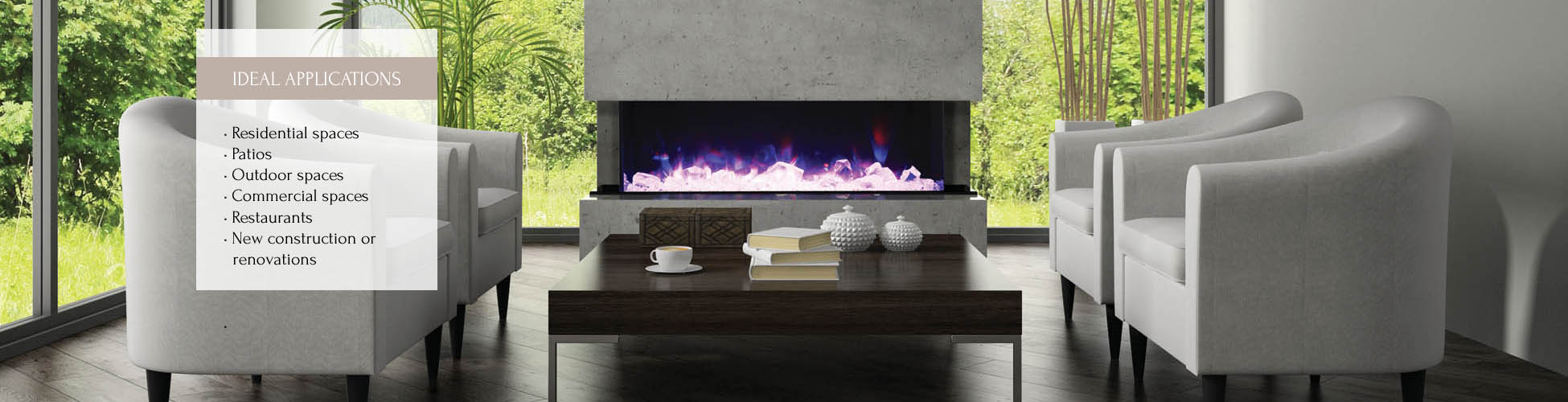 TruView-72 electric fireplace