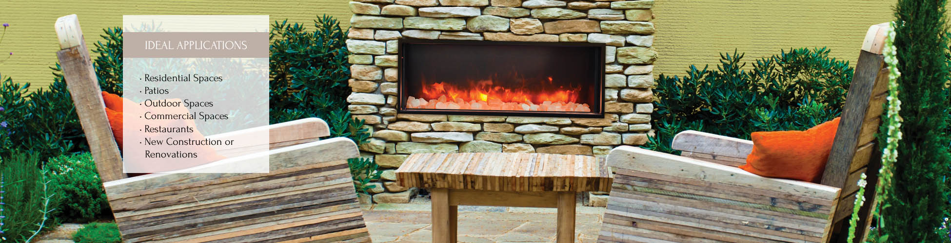 Sierra Flame outdoor electric fireplace