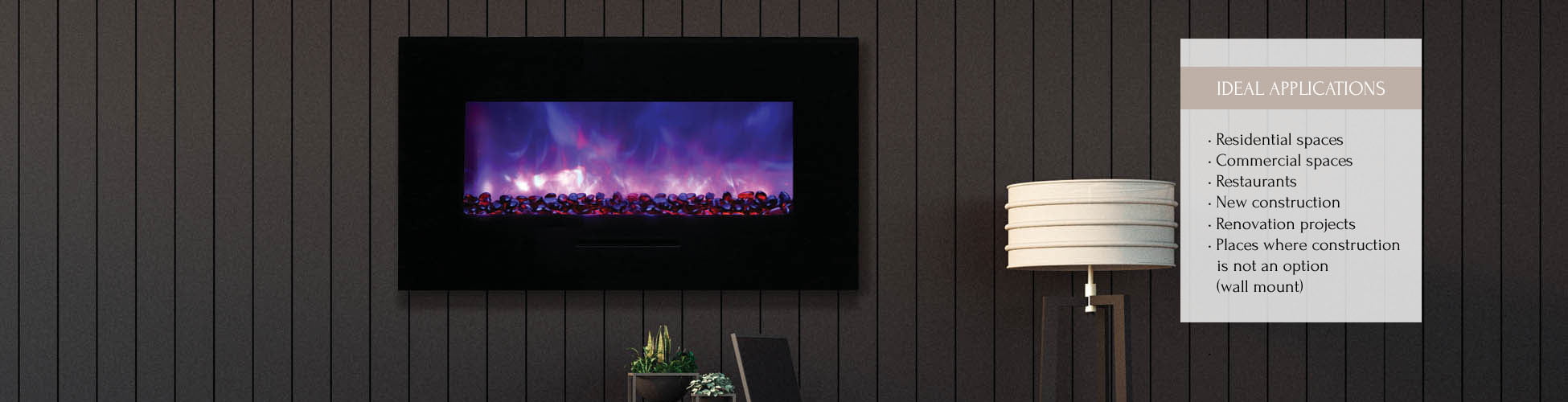 WMFM344423BG Electric Fireplace Amantii Electric Fireplaces
