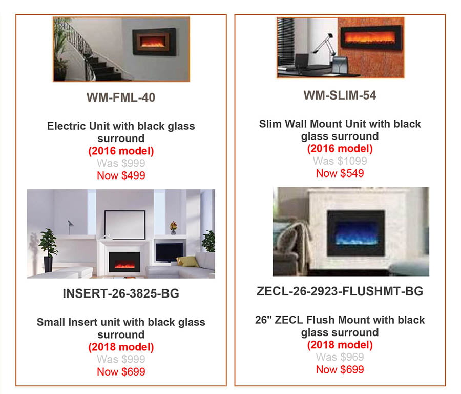 electric fireplace sale