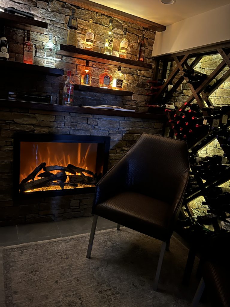 Wine Room Makeover with a TRD 33 Bespoke Fireplace