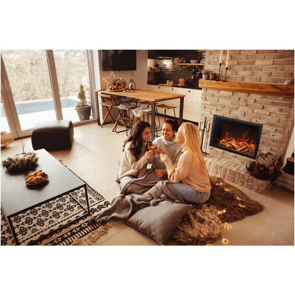TRD Bespoke electric fireplace insert oak logset