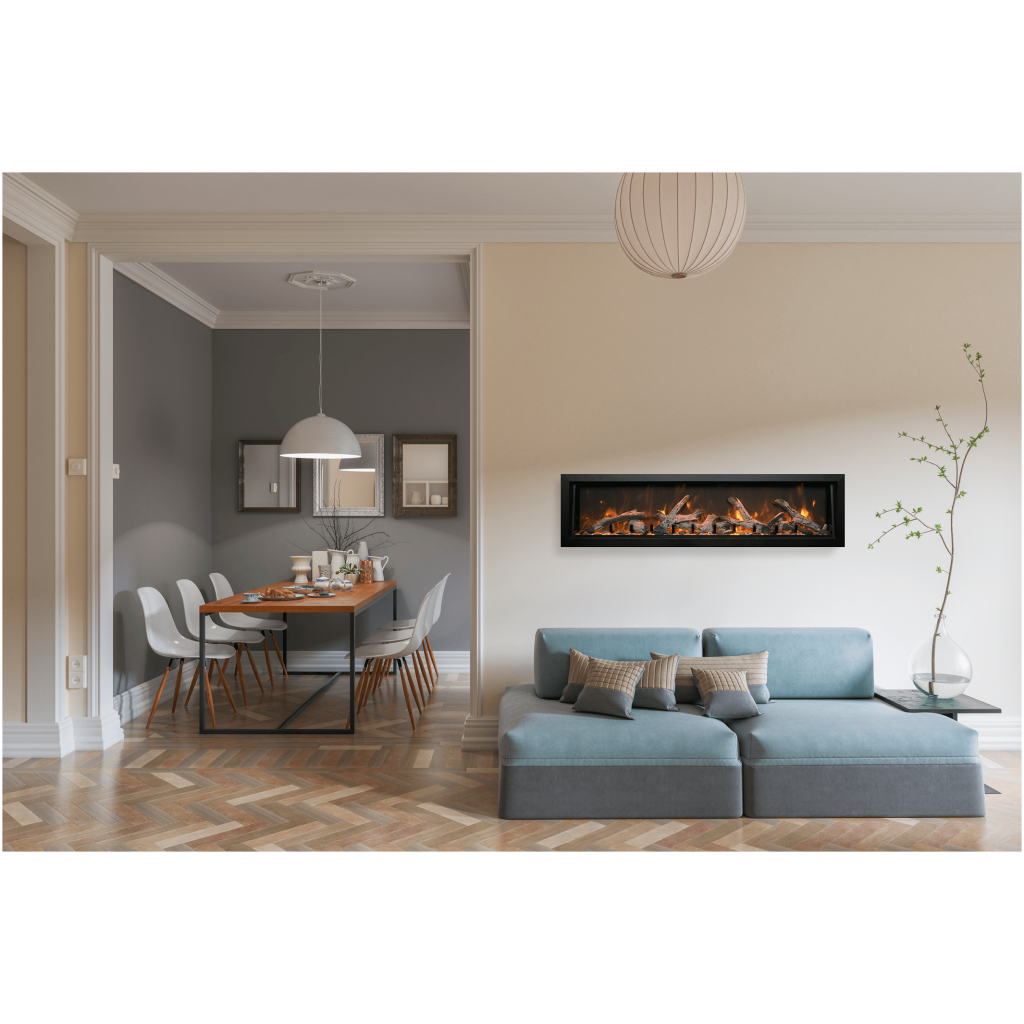 bi deep rustic logset in living room