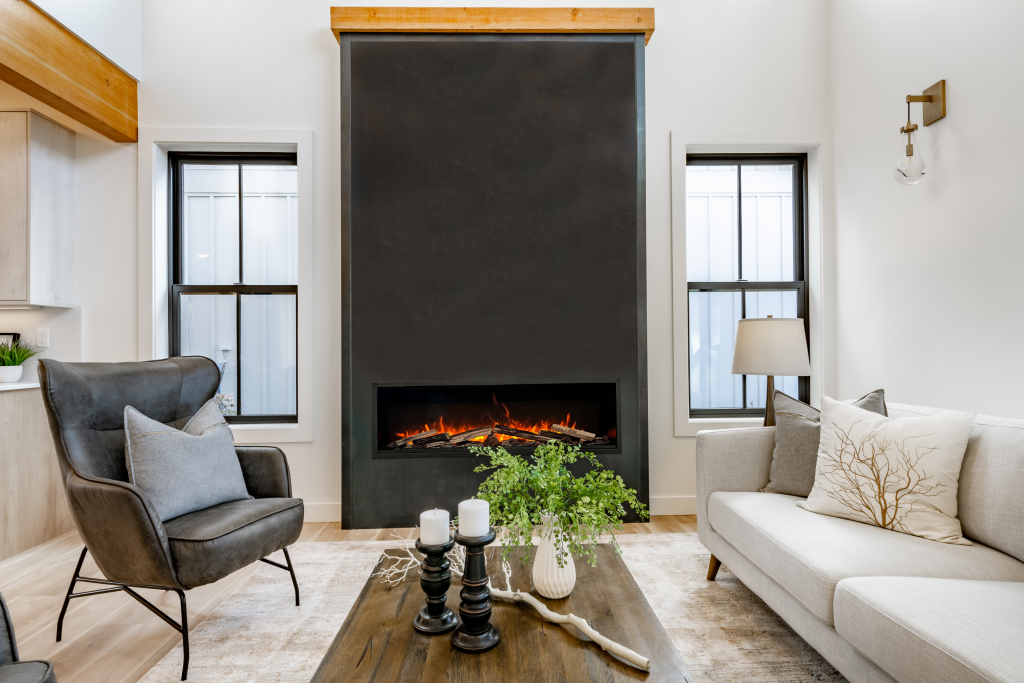 bi-pan-electric fireplace