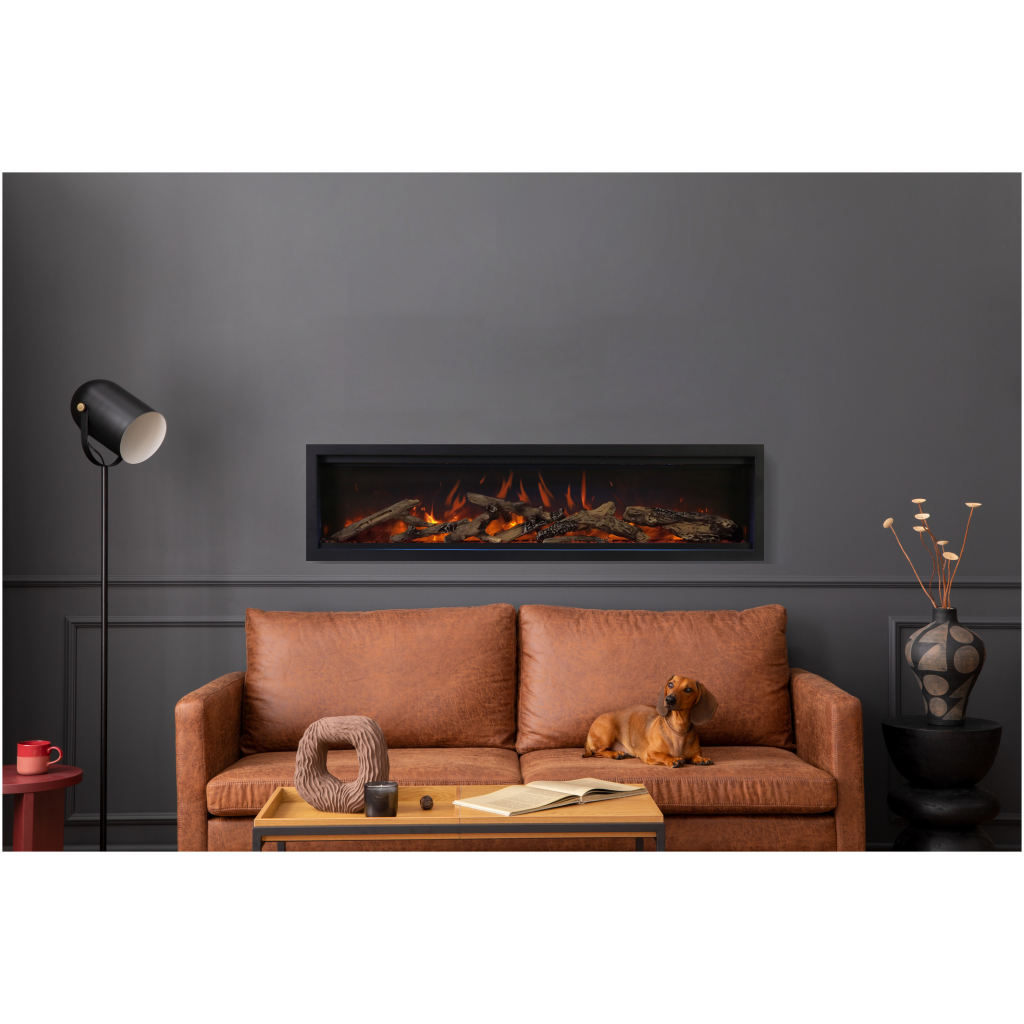 Amantii Symmetry Xtra Slim -60 Electric Fireplace - Recess Or Mount In 2x4 Wall, WiFi & Remote