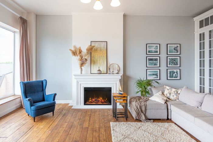RusticStone Electric Fireplace